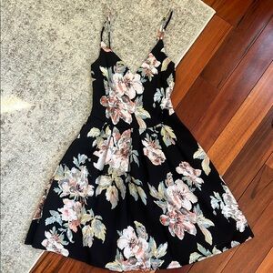 Floral Black Dress